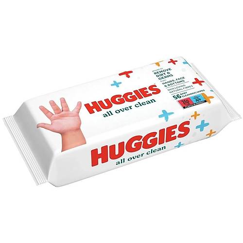 Huggies All Over Clean Bebek ve �ocuk Islak Mendili 10x56 Yaprak