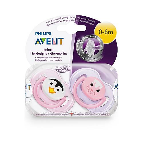 Avent 0% BPA Free Flow Yalanc� Emzik 0-6 ay Truman Serisi 2'li