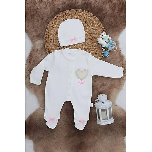 Sema Baby Pamuklu Bebek Tulum Seti 0-3 Ay - Love