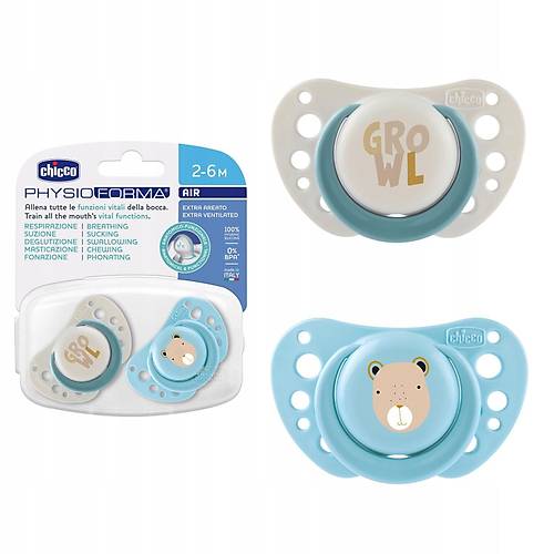 Chicco PhysioForma Air 2'li Silikon Emzik 2-6 Ay Erkek