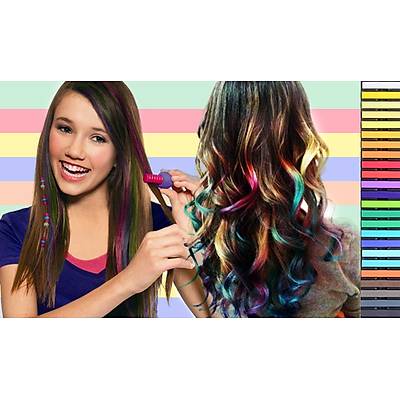 12 Renk Saç Tebeşiri - Hair Chalk