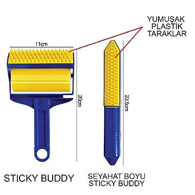 Sticky Buddy Tekrar Kullanlabilir Yapkan Kl Ty Toplama Rulosu Seti
