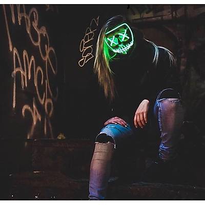 Neon Kafatas Maskesi
