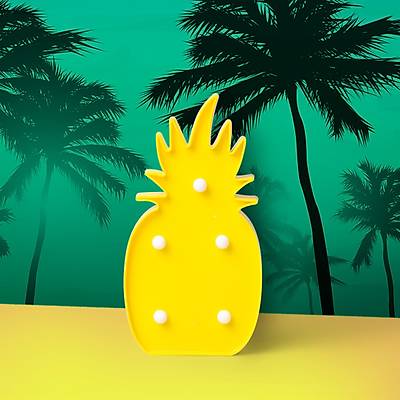Dekoratif Mini Ananas Led Aydnlatma