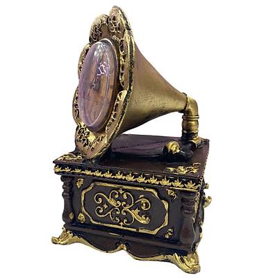 Saatli Retro Dekoratif Gramafon