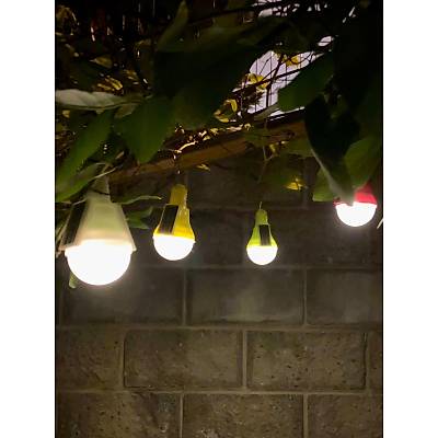 Sarkt Solar Ampul eklinde Gne Enerjili Aydnlatma - 4 l Set