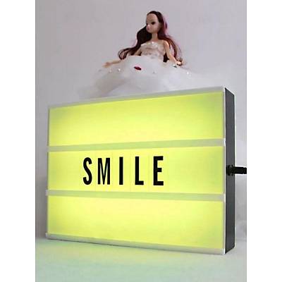 A4 Boyutunda Renk Değiştiren LightBox  - Işıklı Yazı Mesaj Panosu 90 Harf