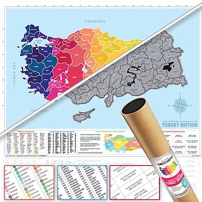 Scratch Map Turkey Edition - Kazıma Poster Haritası Türkiye