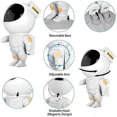 Astronot Gökyüzü Projeksiyon Gece Lambası - Astronaut Starry Sky Projecktor