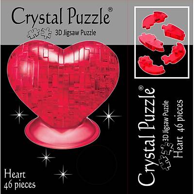 3D Crystal Puzzle Red Heart- 3 Boyutlu Kýrmýzý Kalp Puzzle