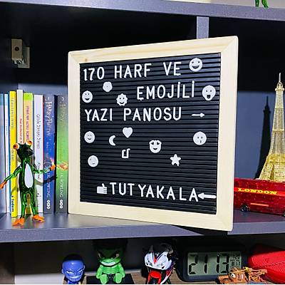 170 Harf Sembol ve Emojili Değiştirilebilir Mesaj Panosu - Letter Board