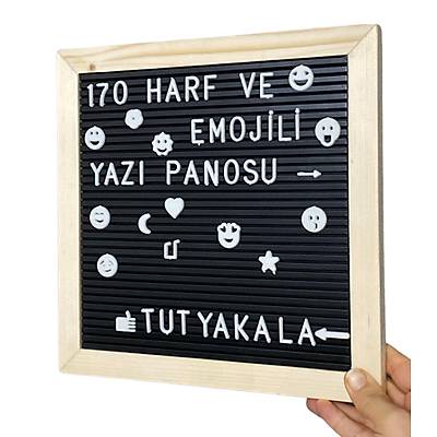 170 Harf Sembol ve Emojili Deitirilebilir Mesaj Panosu - Letter Board