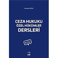 Adalet Yaynevi  Ceza Hukuku zel Hkmler Dersleri Mustafa zen Mustafa zen