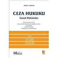 Adalet Yaynevi  Ceza Hukuku Genel Hkmler (Ciltli) Mehmet Emin Artuk, Ahmet Gkcen, Mehmet Emin Alahin