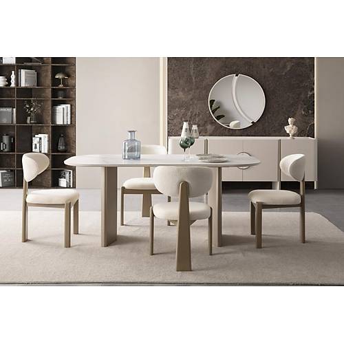 Lusso Mermer Yemek Odas Takm