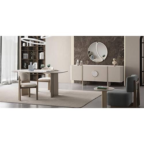 Lusso Mermer Yemek Odas Takm