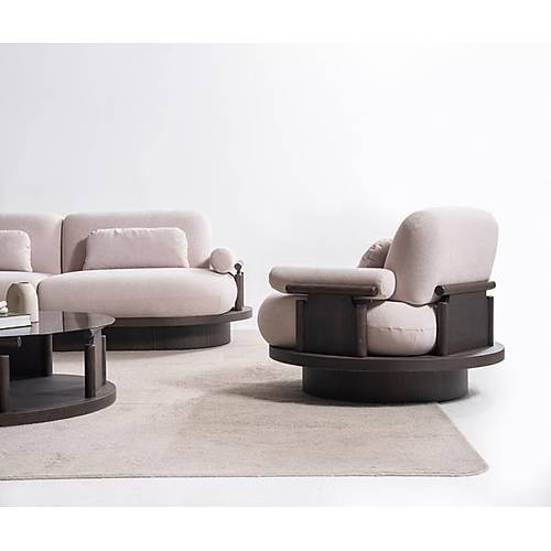 Anka Beyaz Ceviz  Koltuk Tak�m�