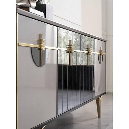 Prada  Gold Yemek Odas Takm