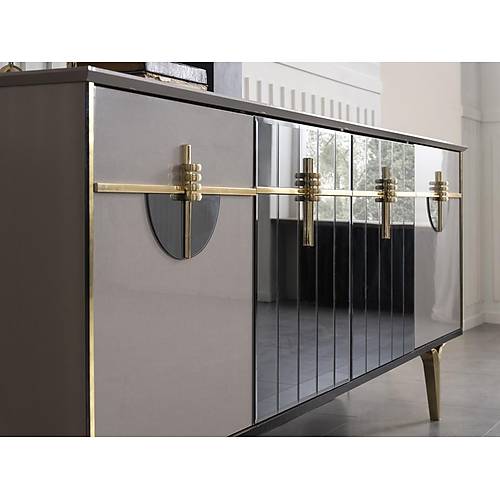 Prada  Gold Yemek Odas Takm