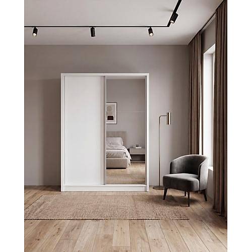 Parlak Beyaz 2 Kap�l� Dolap