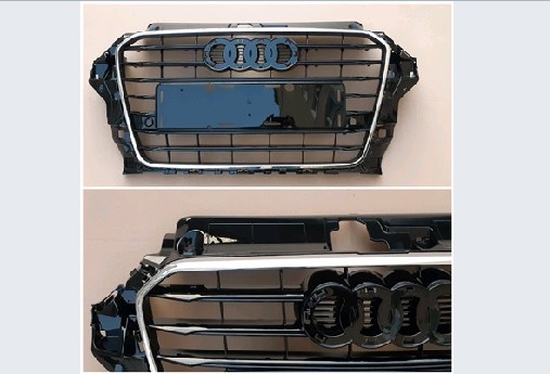 AUDİ A3 SEDAN 2012-2016 ÖN PANJUR (Armasız) KROMLU (PIANO BLACK)