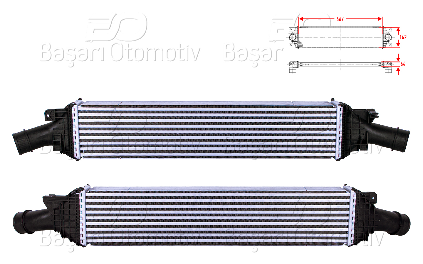 AUDI A4 A5 A6 Q5 2.0 TDI TFSI CAGA 08 > Sonrası TURBO RADYATORU (INTERCOOLER) MGA MARKA