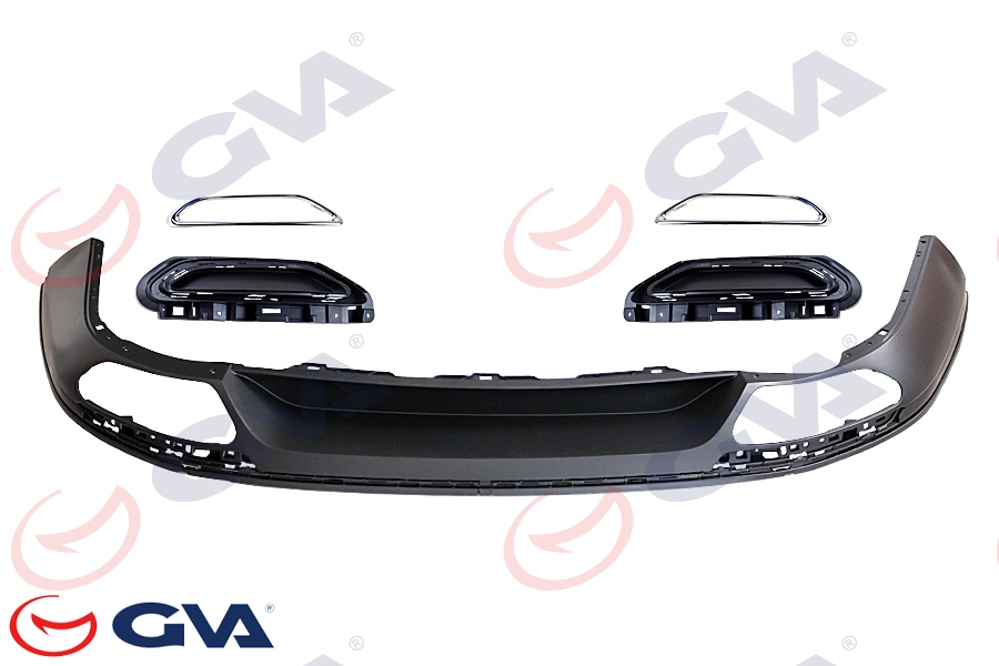 VOLKSWAGEN PASSAT 2015-2018 ARKA TAMPON ALT SPOYLERİ (NİKELAJLI) TAKIM