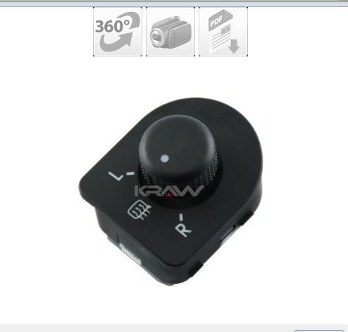 TRANSPORTER T5 2005-2009 AYNA KUMANDA DÜĞMESİ KRAW MARKA