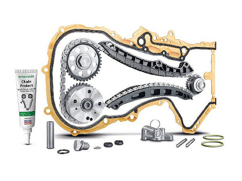 GOLF 5 - JETTA - PASSAT 2005-2009 EKSANTRIK ZINCIR SETI (KOMPLE SET) (KONUMLANDIRCI YAN KAPAK CONTASI ILE) MOTOR ZİNCİR SETİ 1,6 FSİ BLF MOTOR 1,4 TSİ BLG BMY CAXA MOTORLAR ORJİNAL INA MARKA