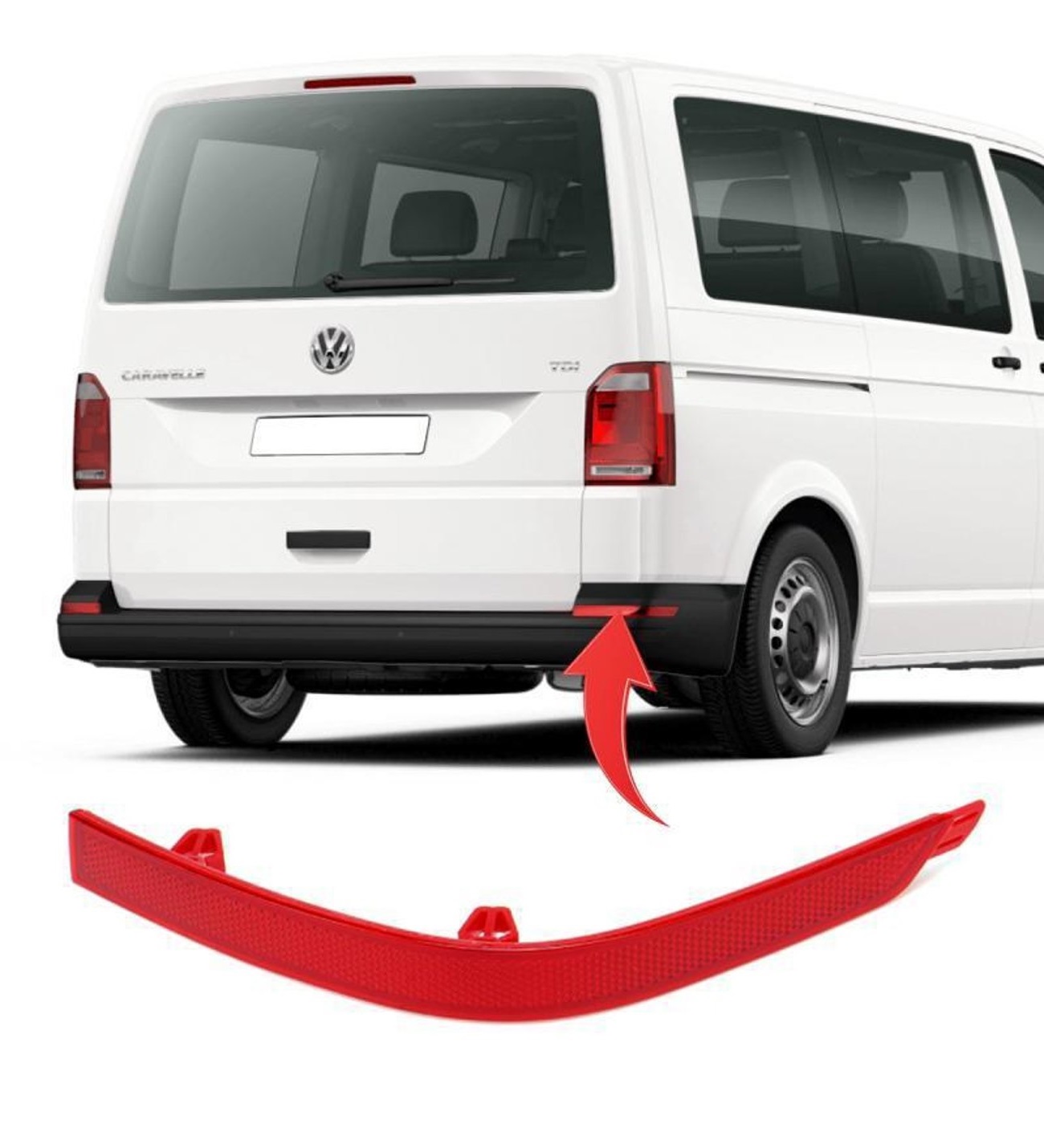 VOLKSWAGEN TRANSPORTER T 7 2015> ARKA TAMPON REFLEKTÖRÜ SAĞ TARAF