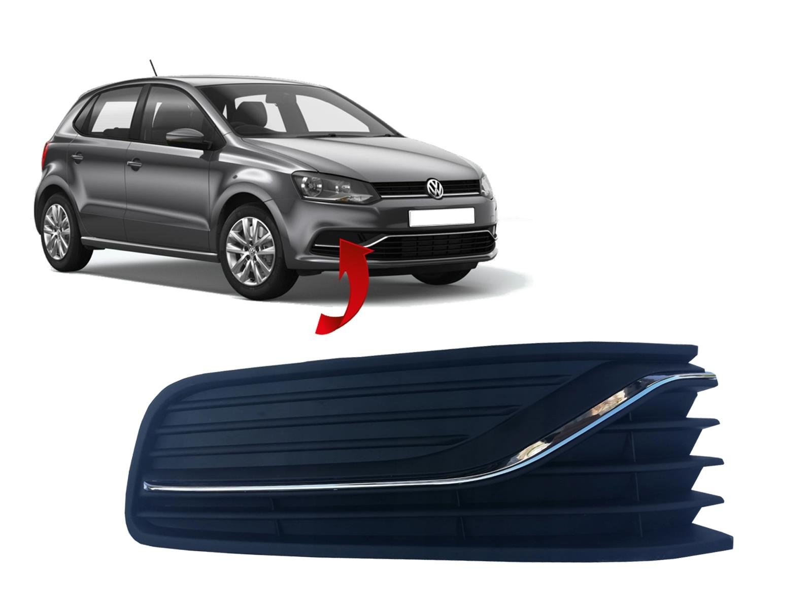 VOLKSWAGEN POLO 2015-2017 ÖN TAMPON SİS IZGARASI SİSSİZ TİP NİKELAJLI SAĞ