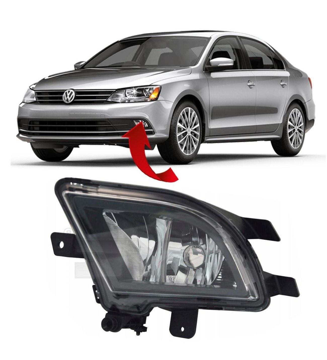 VOLKSWAGEN JETTA 2015-2018 SİS FAR LAMBASI SOL AMPÜLLÜ VE DUYULU