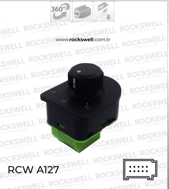 TRANSPORTER T5 T6 2005-2014 AYNA KUMANDA DÜĞMESİ ROCKSWELL MARKA