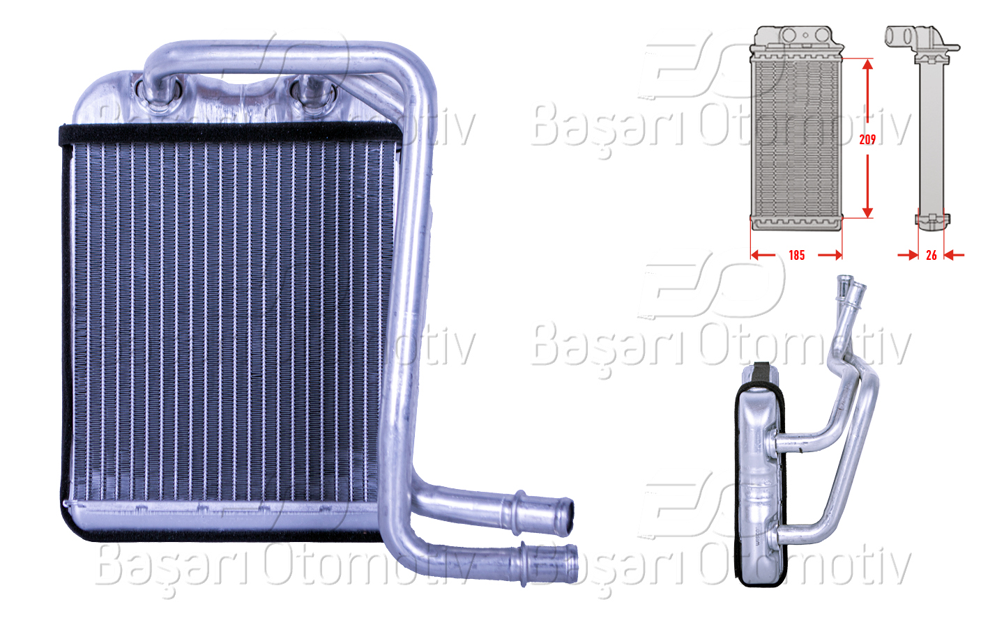 TOUAREG - TRANSPORTER T5 2004-2009 KALORİFER RADYATÖRÜ BORULU TİP WISCO MARKA