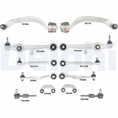 VOLKSWAGEN PASSAT B5.5 2001-2005 ÖN TAKIM SALİNCAK SETİ KOMPLE DELPHI MARKA (İNCE TİP)