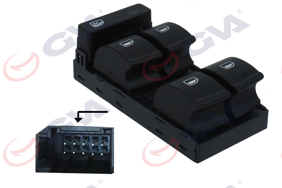 AUDİ A4 2005-2008 SOL ÖN KAPI  4 LÜ CAM ACMA  ANAHTARI TAİWAN MALI
