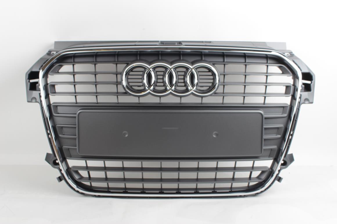 AUDİ A1 2010-2014 ÖN PANJUR KOMPLE KROM ÇITALI TAŞ GRİ RENK (Armasız)