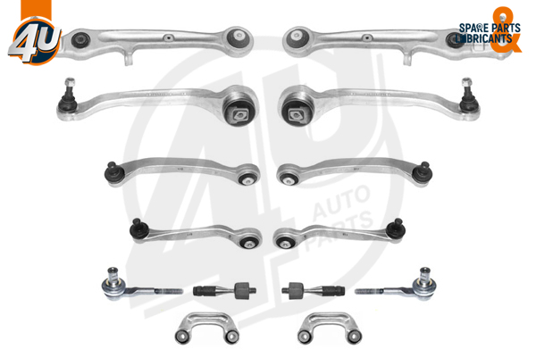 AUDİ A8 2003-2010 VW PHAETON 2003-2010 SALINCAK SETİ TOPLAM 14 PARÇA 4U MARKA