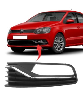 VOLKSWAGEN POLO 2015-2017 ÖN TAMPON SİS IZGARASI SİSLİ VE KROMLU TİP SOL