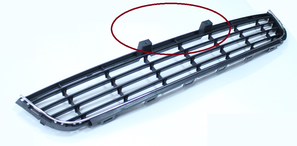 VOLKSWAGEN GOLF- 6- 09/12 ÖN TAMPON ORTA IZGARASI KROM NİKELAJ BOYNUZLU TİP