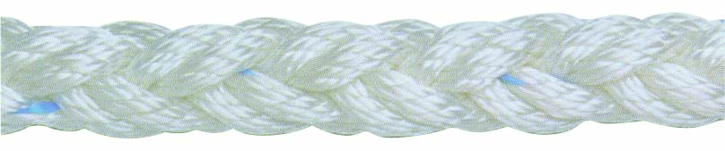 Beyaz polyester 8 kollu halat 24mm