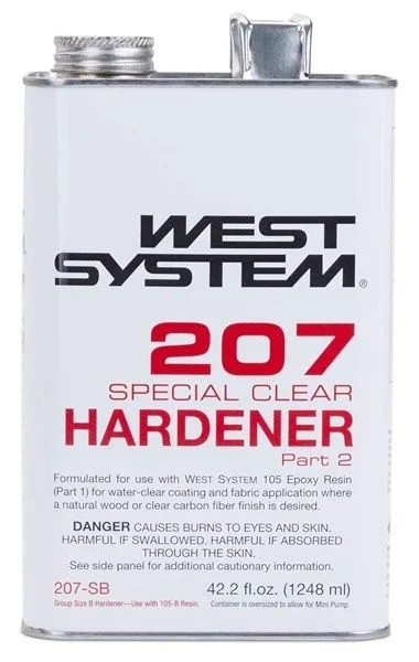 West System 207 Epoksi Reçine için Şeffaf Sertleştirici-Hardener 1,45 kg