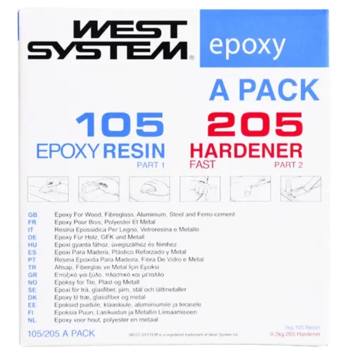 West Epoxy System 105-205 Paket 1.2 Kg