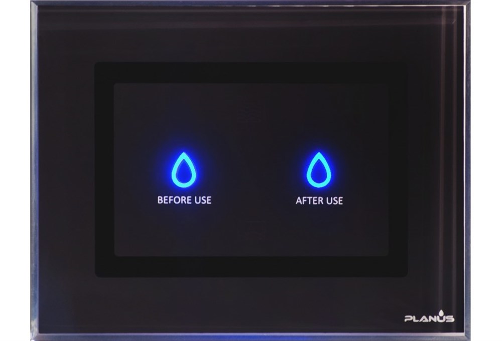 PLANUS SİYAH FULL GLASS-TOUCH PANEL 2 BUTONLU