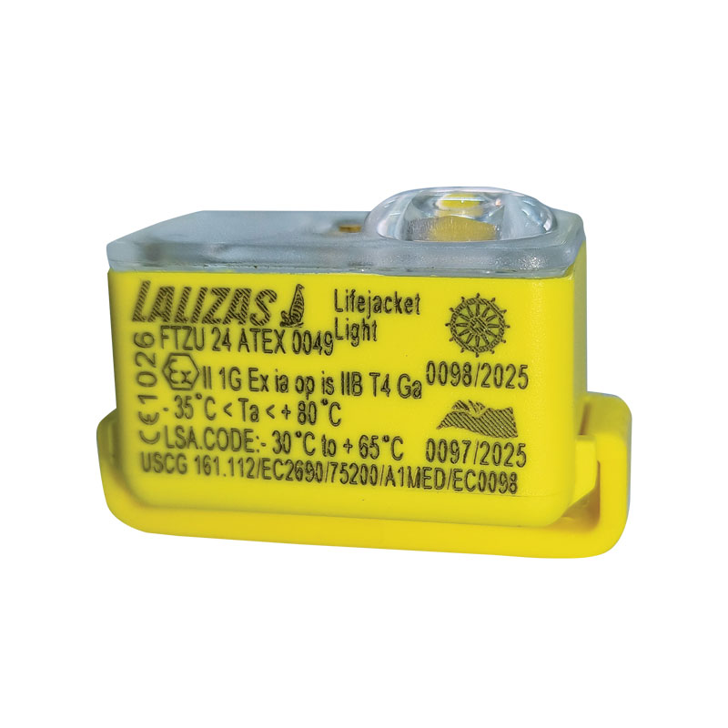 LALIZAS Lifejacket LED flashing light "Safelite IV" ON-OFF water activated, USCG-SOLAS/MED-MER-ATEX-