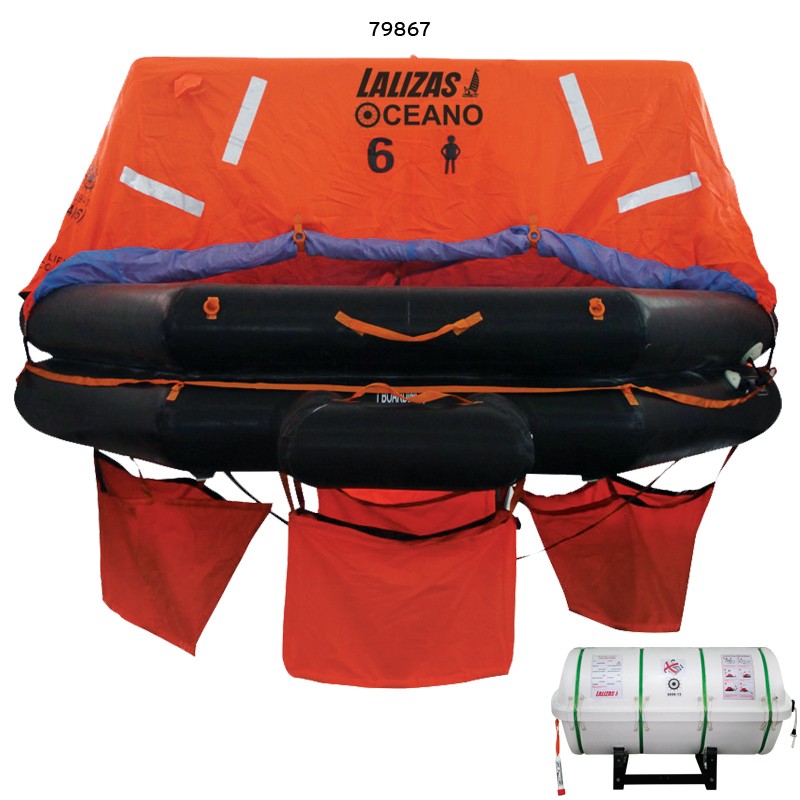 LALIZAS Cansalı SOLAS OCEANO,Throw-overboard Type,16 prs,kanister (A)