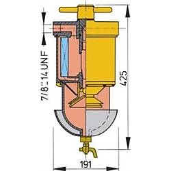 Vetus WS750 su ayrc/mazot filtresi