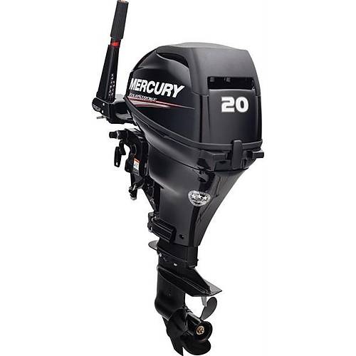 Mercury 20 HP D�rt Zamanl� Deniz Motoru Uzun �aft Manuel Mar�l�