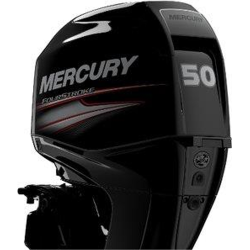Mercury 50 HP D�rt Zamanl� Deniz Motoru Uzun �aft Mar�l� Trimli