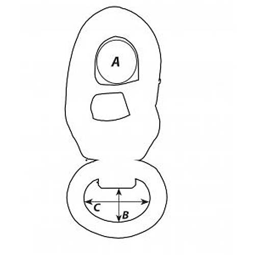 Wichard Speedlink shackle, kay��la ba�lant� yap�labilen g�zl�